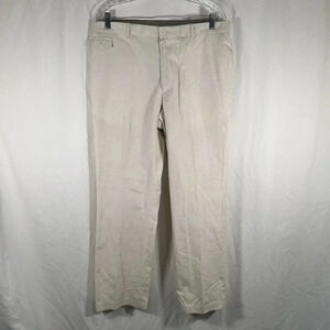 Perry Ellis Dress Pants Men's 34x30 White Plaid Slim Fit 100% Cotton NWT